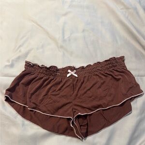 Edikted Chocolate Brown Shorts